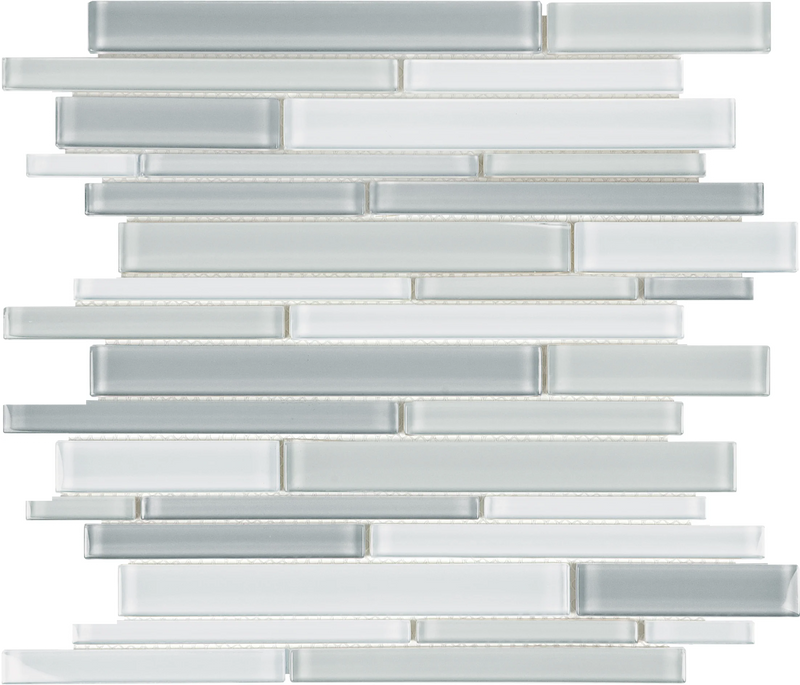 Element Shades of Grey Bl Glass Mosaic Tile