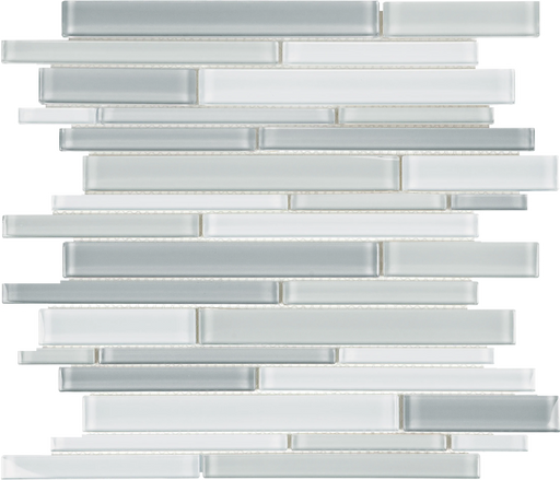 Element Shades of Grey Random Glass Mosaic Tile