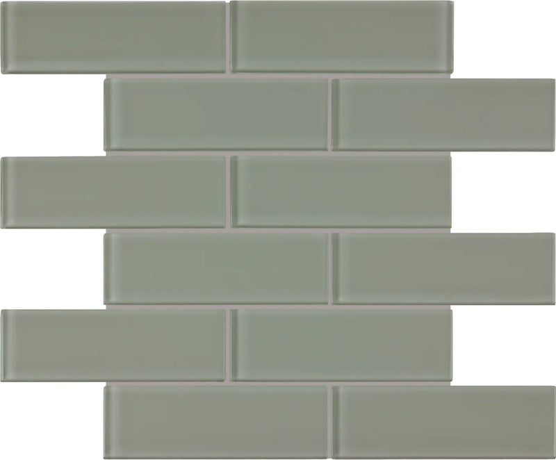 Element Smoke 2x6 Glass Mosaic Tile