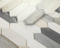 Elongated Hex Blue New 11.75x15 Hexagon Mosaic