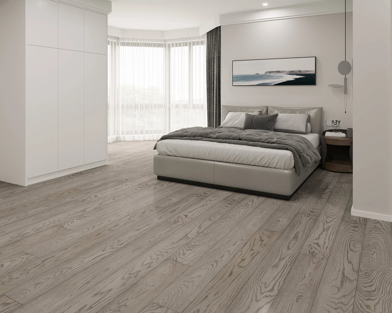 Elysian Mod Titanium 7-1/2xRL (24-75) Wire-Brushed Urethane Oak Wood Flooring