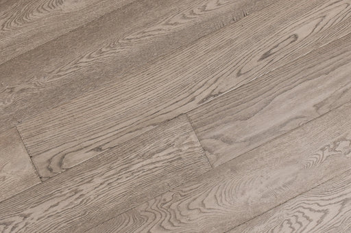 Elysian Ethereal Grey 7-1/2 in x Random Length (24 in - 75 in) Plank Wirebrushed, Urethane Engineered Oak Hardwood Flooring