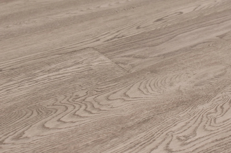 Elysian Ethereal Grey 7-1/2 in x Random Length (24 in - 75 in) Plank Wirebrushed, Urethane Engineered Oak Hardwood Flooring