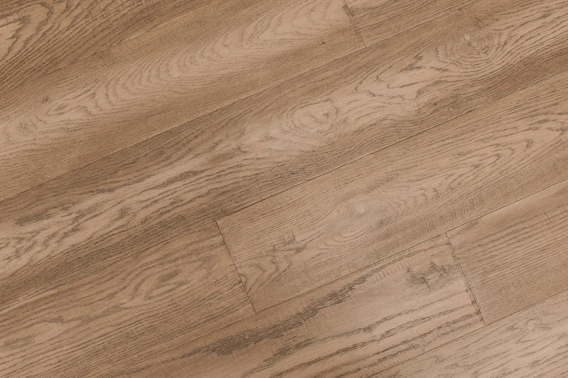 Elysian Mojave Fog 7-1/2 in x Random Length (24 in - 75 in) Plank Wirebrushed, Urethane Engineered Oak Hardwood Flooring