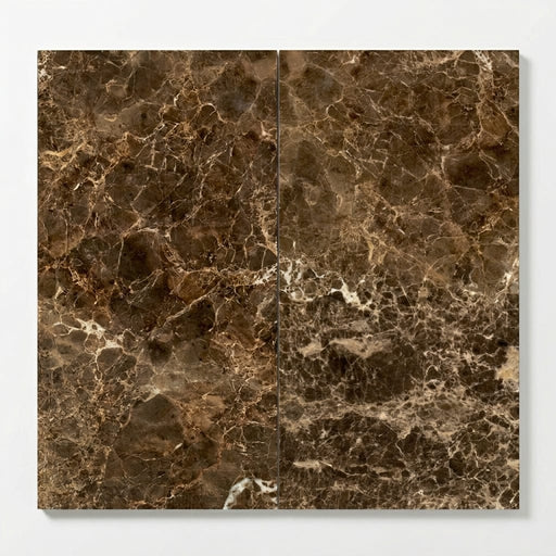 Emperador Dark Marble Tile 12x24 Polished close-up