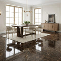 Emperador Dark Marble Tile 18x18 Polished — Dining Room floor