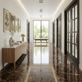 Emperador Dark Marble Tile 18x18 Polished — Hallway floor