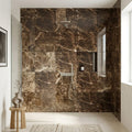 Emperador Dark Marble Tile 24x24 Polished — Bathroom shower wall
