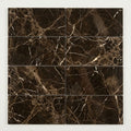 Emperador Dark Marble Tile 3x6 Polished close-up