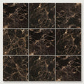 Emperador Dark (Spanish) Marble 12x12 Polished Tile close-up
