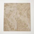 Emperador Light 12x24 Polished Marble Tile close-up