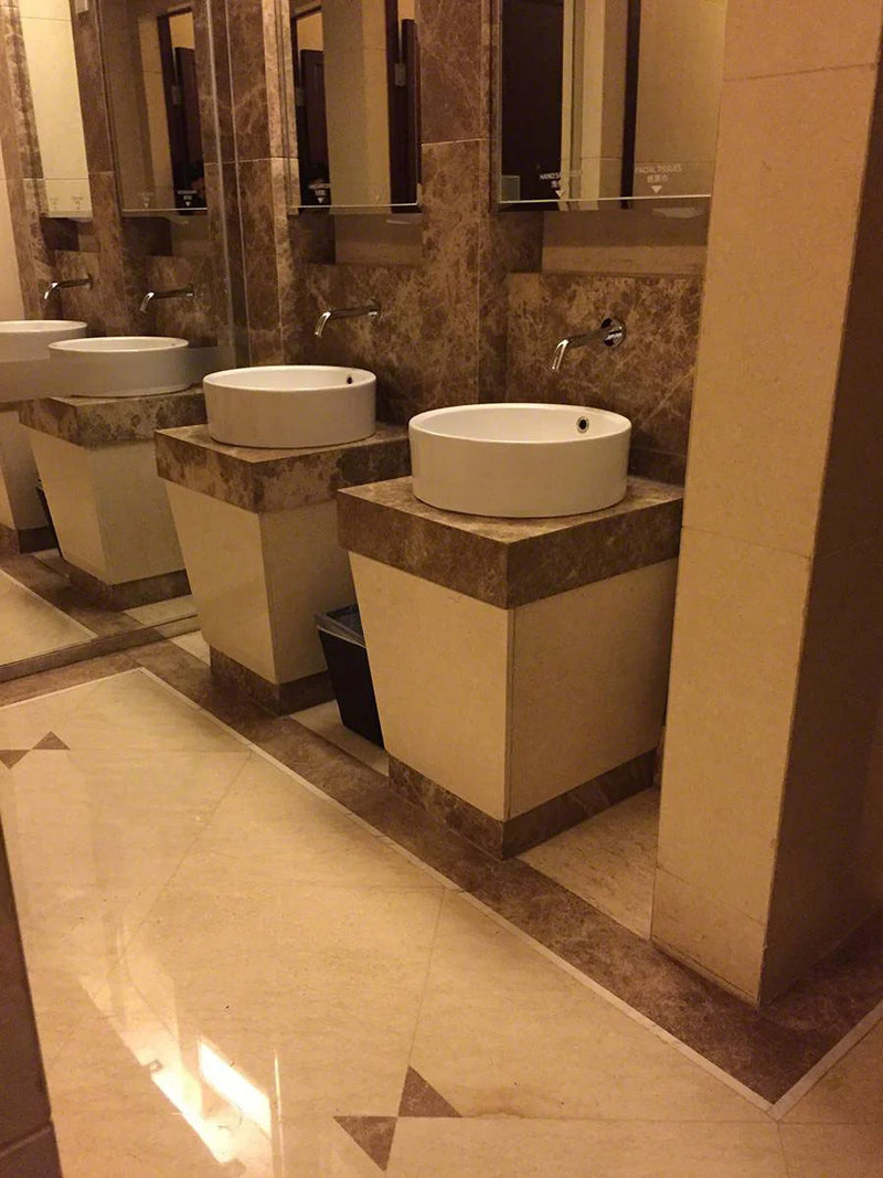 Emperador Light 18x18 Polished Marble Tile