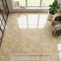 Emperador Light Marble 12x12 Polished Tile — Sunroom floor