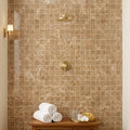 Emperador Light Marble 2x2 Polished Mosaic — Spa spa interior