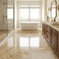 Emperador Light Marble 24x24 Polished Tile — Primary Bath floor