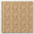 Emperador Light Marble 4x4 Tumbled Tile close-up
