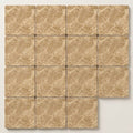 Emperador Light Marble 6x6 Tumbled Tile close-up