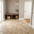 Emperador Light Marble 6x6 Tumbled Tile — Mudroom floor