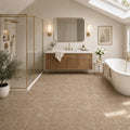 Emperador Light Turkish (Cedar) 12x12 Natural Marble Tile — Bathroom floor