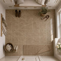 Emperador Light Turkish (Cedar) 12x12 Natural Marble Tile — Mudroom floor