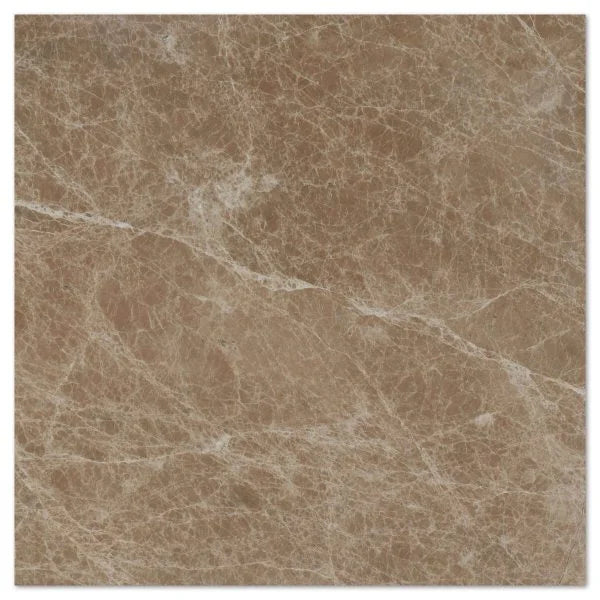 Emperador Light Turkish (Cedar) 12x24 Polished Veined Marble Tile