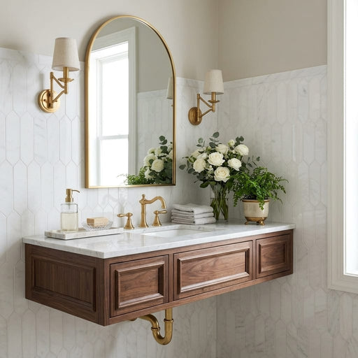 Empyrean Ice Marble Tile 3x15 Polished 3/8 inch 3x12 — Bathroom wall