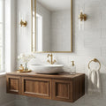 Empyrean Ice Marble Tile 4x20 5/8 inch 4x24 — Bathroom wall