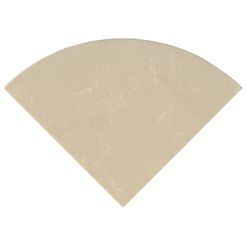 Engineered Beige 18" Radius Shower Seat Polished Marble Trim
