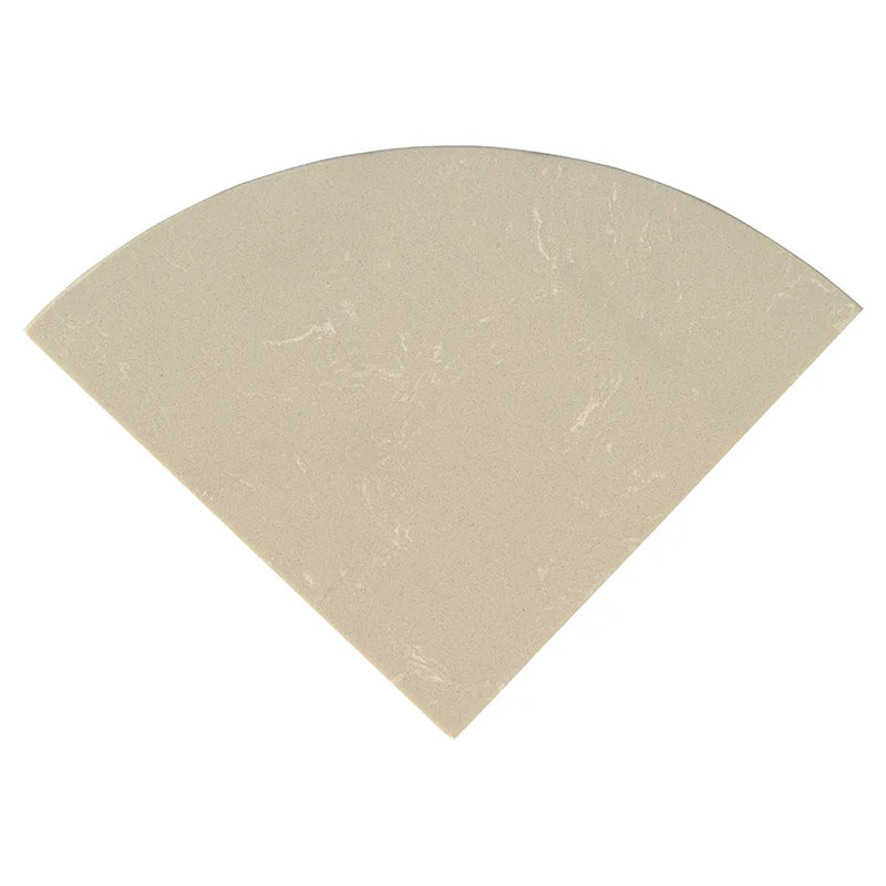 Engineered Beige 9" Radius Corner Shower Shelf Polished Marble Trim