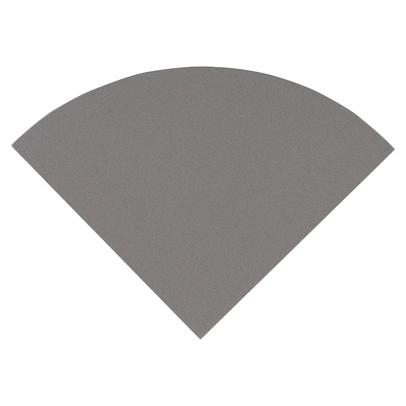 Engineered Gray 9" Radius Corner Shower Shelf Polished Marble Trim