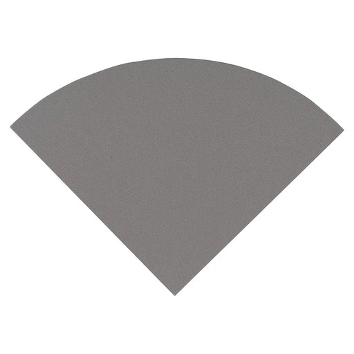 Engineered Gray 9" Radius Corner Shower Shelf Polished Marble Trim