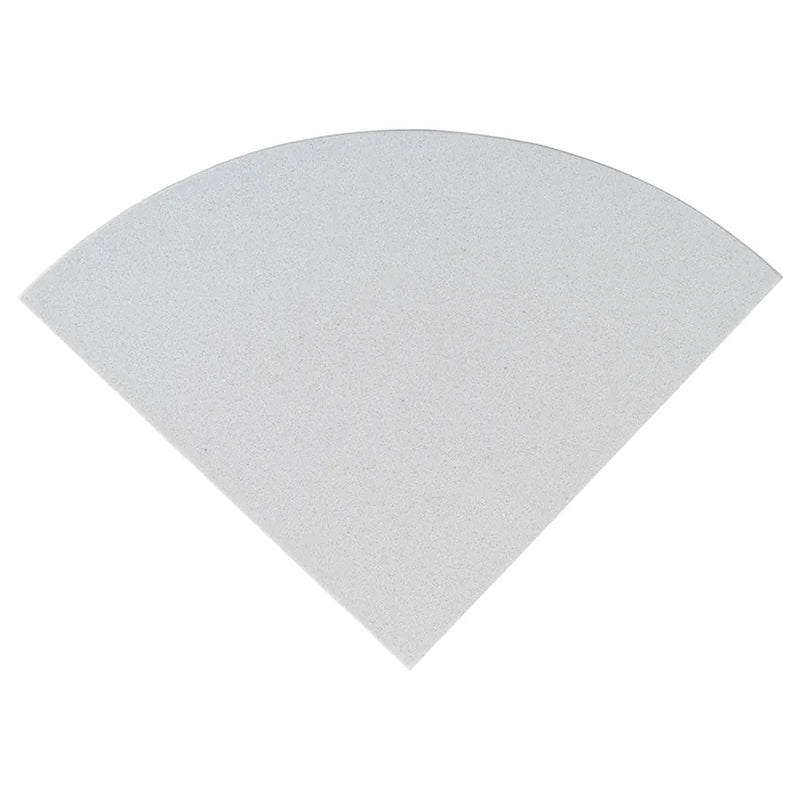 Engineered White 9" Radius Corner Shelf Polished Marble Trim