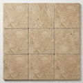 English Walnut Travertine Coping 12x12 Unfilled Bullnose 2 inch close-up