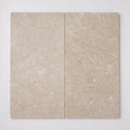 English Walnut Travertine Paver 12x24 Tumbled 2 inch close-up
