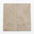 English Walnut Travertine Paver 12x24 Unfilled, Honed 2 inch close-up