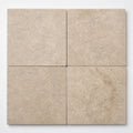 English Walnut Travertine Paver 16x16 Tumbled 1.25 inch close-up