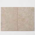 English Walnut Travertine Paver, Unfilled Honed Beveled 16x24 close-up