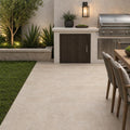 Travertine Paver English Walnut - Tumbled 6x12 inch 1.25 — Backyard patio