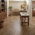 Travertine Tile | English Walnut | Filled Honed 12x12 — Basement floor