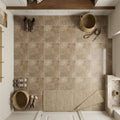 Travertine Tile | English Walnut | Filled Honed 12x12 — Mudroom floor