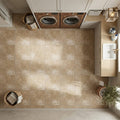 English Walnut Travertine Tile 12x12 Unfilled, Honed — Laundry Room floor