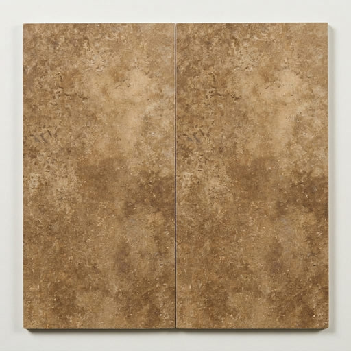 Travertine Tile - English Walnut - Filled Honed 12x24 close-up