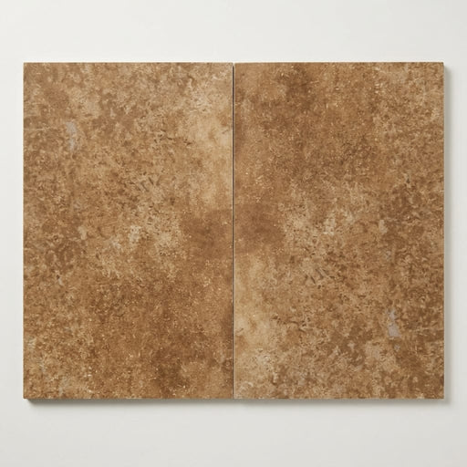Travertine Tile - English Walnut - Filled Honed - 16x24 close-up