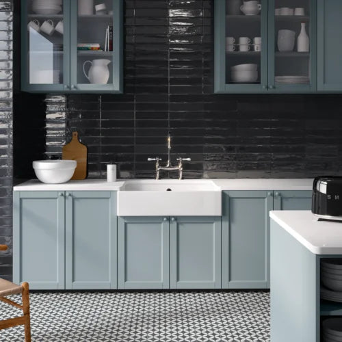 Enya Coal 6x6 Matte Straight Porcelain Pool Tile