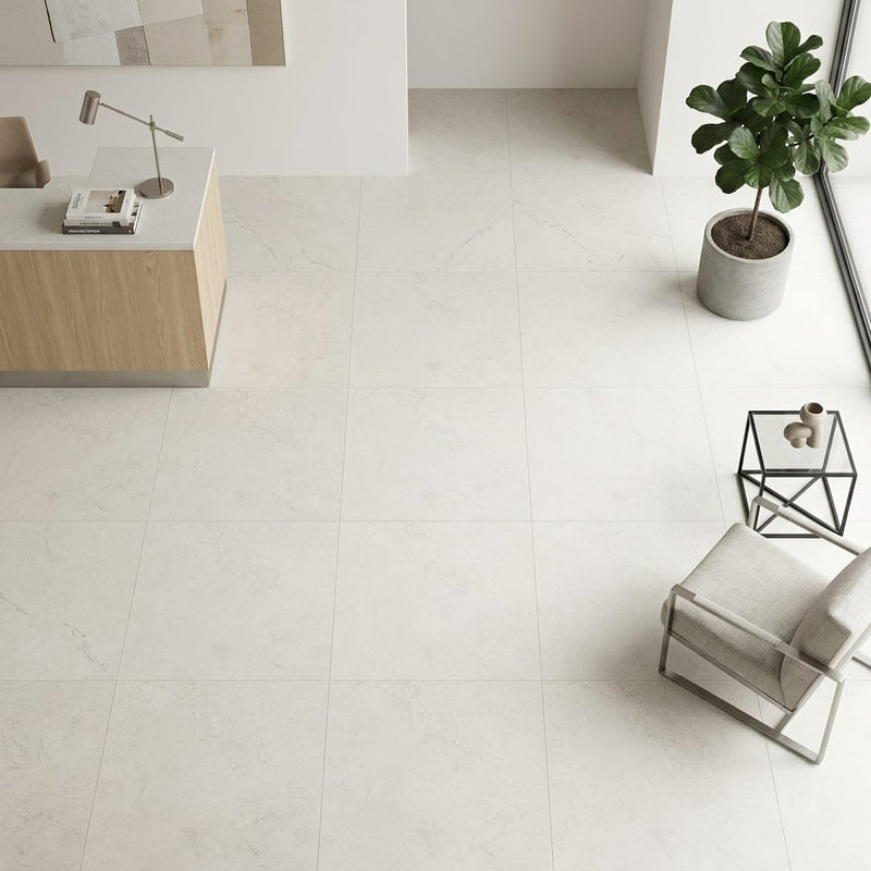 Epika Pedra Azul Ivory 48x48 Porcelain Tile — Lobby floor