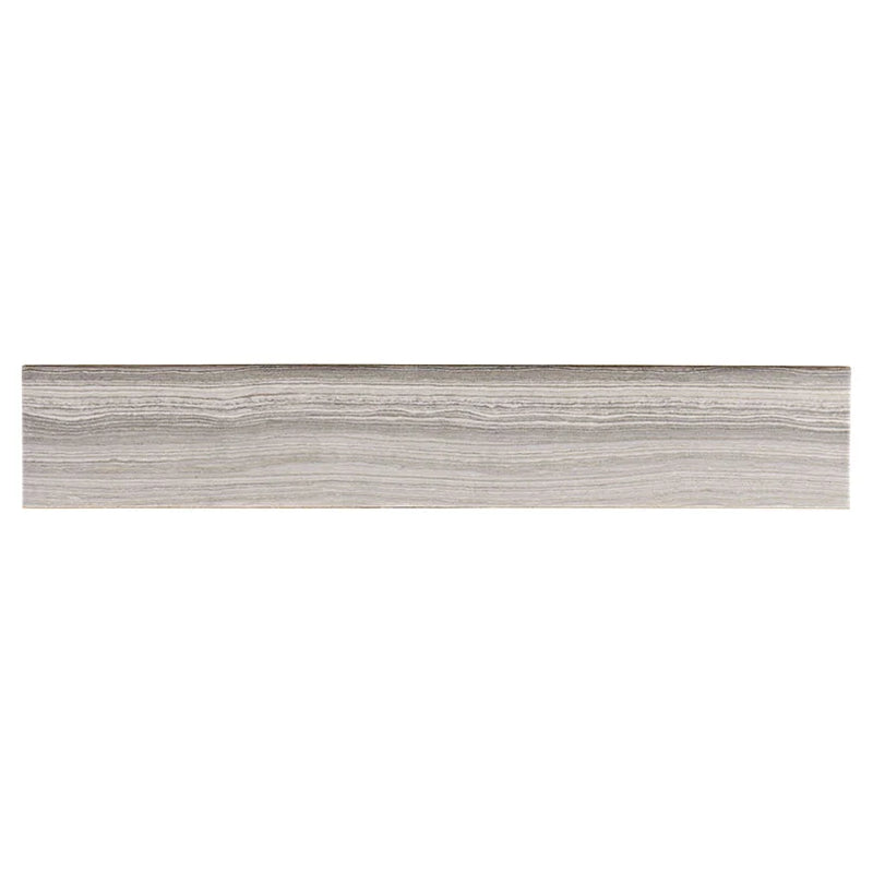 Eramosa Silver 3x18 Bullnose Matte Porcelain Trim