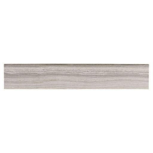 Eramosa Silver 3x18 Bullnose Matte Porcelain Trim