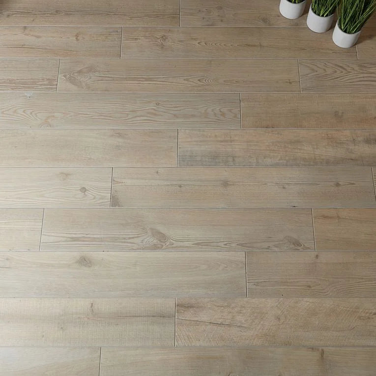 Essence Cream 8x48 Matte Wood Look Porcelain Plank