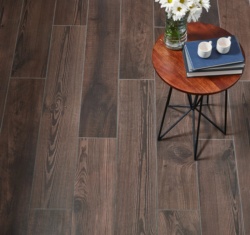 Essence Mahogany 8x48 Matte Wood Look Porcelain Plank