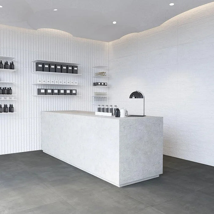 Essential ConcreteWhite 12x24 Matte Ceramic Wall Tile